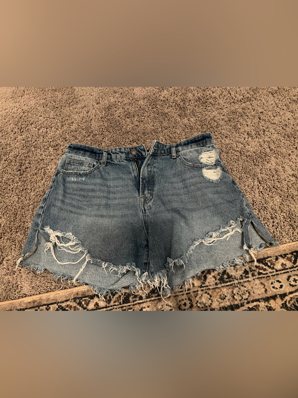 Jelly Jean Distressed Blue Denim Cutoff Shorts